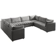 thumbnail image 1 of Meridian Furniture Jacob Grey Velvet Modular Sectional, 1 of 11