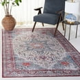 thumbnail image 2 of SAFAVIEH Tucson Jaylyn Traditional Machine Washable Area Rug, 6' x 9', Ivory/Red, 2 of 8