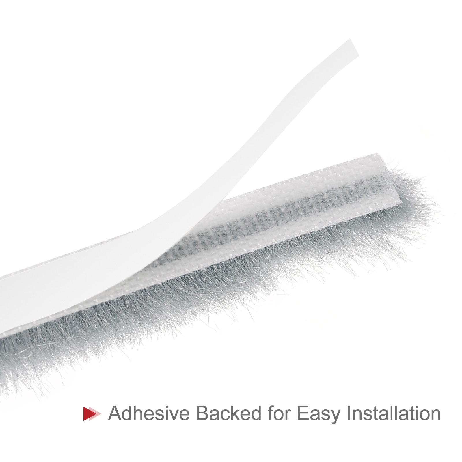 Uxcell Weather Stripping Brush, 65ft l x 0.28" W x 0.47" H Self-Adhesive Seal Weatherstrip Sweep Brush Gray for Door Window