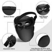 Led Mask with Bluetooth Programmable App,Shining Led Light Up Face Mask for Adult Kid Halloween Masquerade Party