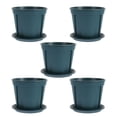 thumbnail image 1 of 5 Sets Plastic Planters Household Garden Patio Outdoor Plants Containing Pots with Trays, 1 of 6