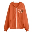thumbnail image 5 of Bovemsi Sweatshirt for Women Fashionable Casual Solid Color Zipper Inner Pocket Rabobs Sleeve Zip Up Hoodie, 5 of 5