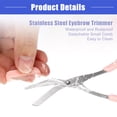 thumbnail image 4 of Vocoste Eyebrow Trimmer Scissors with Comb Stainless Steel Eyebrow Trimmer Pink 5.03"x2.05", 4 of 6
