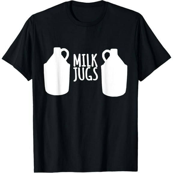 Funny Breastfeeding Shirt - Milk Jugs Support Tee T-ShirtPure cotton short-sleeved shirts for both men and women