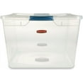 thumbnail image 2 of Rubbermaid Clever Store Latching Storage Tote Container, Clear, 71-quart FG3Q3200CLMCB, 2 of 2