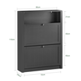 thumbnail image 3 of SoBuy Shoe Cabinet Shoe Rack Shoe Storage Cupboard Organizer Unit FSR87-SCH, 3 of 8