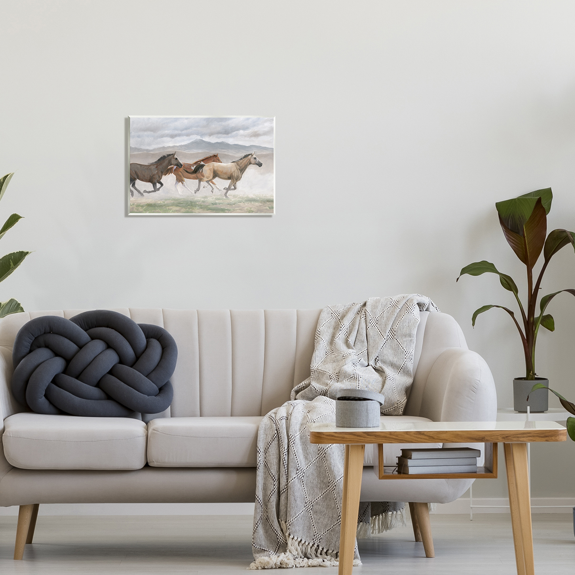 Stupell Industries Galloping Horses Landscape Animals & Insects Painting Unframed Art Print Wall Art, 19 x 13