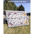 thumbnail image 3 of 4th of July RV Awning Sun Shade Screen 9'X15.3' Butterfly Mesh Sunscreen Patriotic Stars Fireworks Awning Shade Screen with Zipper UV Blocker Completed Kits for RV Motorhome Camper Trailer, 3 of 7