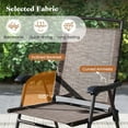 thumbnail image 5 of PRZL 3-Piece Bistro Set, Patio Furniture Set for Outdoor Poolside Balcony Garden Yard, 28" H Outdoor Round Table and 2-Pack Folding Chairs, 3PCS Bistro Dining Furniture Set(Brown), 5 of 10