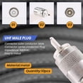 thumbnail image 4 of 10pcs Connector UHF male PL259 plug solder RG8 RG213 LMR400 7D-FB cable silver, 4 of 5