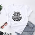 thumbnail image 3 of Eddie Munson Stranger Things T-Shirt Vintage Letter Print All Men Should Apologise T Shirt O Neck Women Summer Tees, 3 of 4
