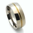 thumbnail image 2 of 8MM Comfort Fit Titanium Wedding Band Groove Domed Ring (Size 7 to 14), 2 of 4