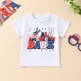 thumbnail image 5 of Lilgiuy Baby Boy 4th of July Outfits Short Sleeve T-Shirt Tops + American Flag Drawstring Shorts Set 2Pcs Fourth of July Summer Outfit for Independence Day(White,18-24 Months), 5 of 5