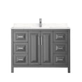 thumbnail image 3 of Wyndham Collection Daria 48" No Mirror Wood Single Bathroom Vanity in Dark Gray, 3 of 5