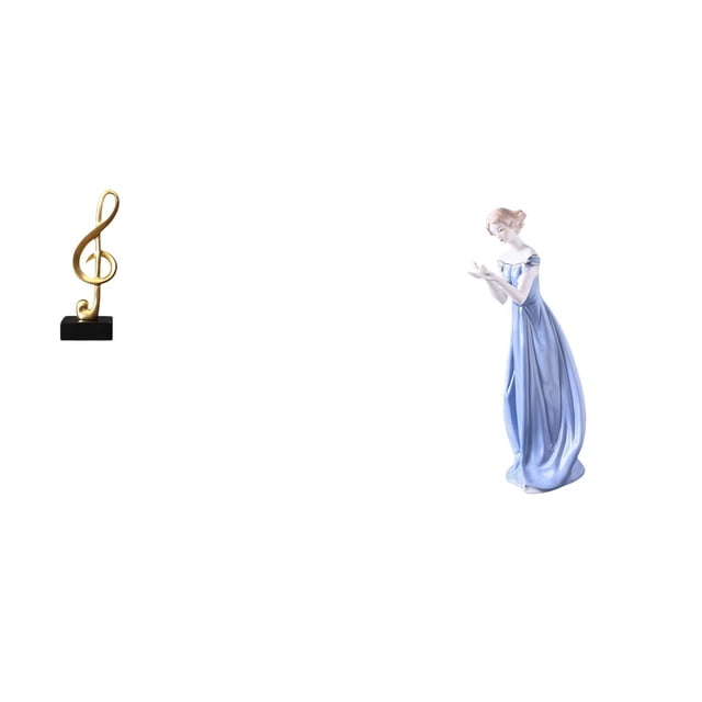 Escultura De Nota Musical De Resina Y Figura De Niña Nórdica De Porcelana, Adorno De Mesa Moderno Para Escritorio, Estante, Armario, Chimenea, Regalo De Inauguración De La Casa.