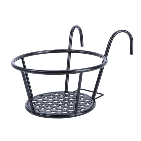 ELAYARD Black Metal Hanging Flowerpot Shelf, Plant Pot Holder for Indoor and Outdoor Garden Decor