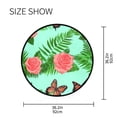 thumbnail image 4 of Floral Design with Butterflies Memory Foam Bath Mat 36" Absorbent Rug with Non Slip Base and 4 Bonus Pads, 4 of 6