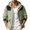 Green, variant on Hooded Color Block Outdoor Jacket Men Hooded Zip Up Windproof Water Resistant Hiking Jacket White XXL