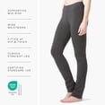 thumbnail image 3 of Fishers Finery Women's Ecofabric Straight Leg Yoga Pant; Cotton & Modal Blend (Heather Gray, S Petite), 3 of 6