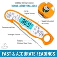 thumbnail image 4 of Zulay Kitchen Digital Meat Thermometer - Orange, 4 of 6