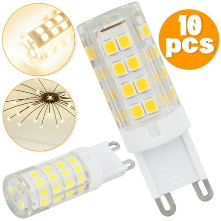 

Chok 10pcs G9 Mini Base Bulb Candelabra LED Dimmable Ceiling Fan Halogen Replacement Light Warm White