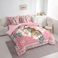 thumbnail image 3 of jejeloiu Retro Aztec Geometric 7pcs Bedding Comforter Set,Jungle Tiger Pattern Queen Bedding Sets For Girls Boys Reversible, 3 of 8