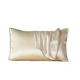 thumbnail image 2 of Holloyiver Silk Pillowcase for Hair and Skin, Soft Breathable Smooth Both Sided Natural Silk Pillowcase with Zipper Beauty Sleep Silk Pillow Case for Gift (Standard, 18.9In x 29.1In), 2 of 6