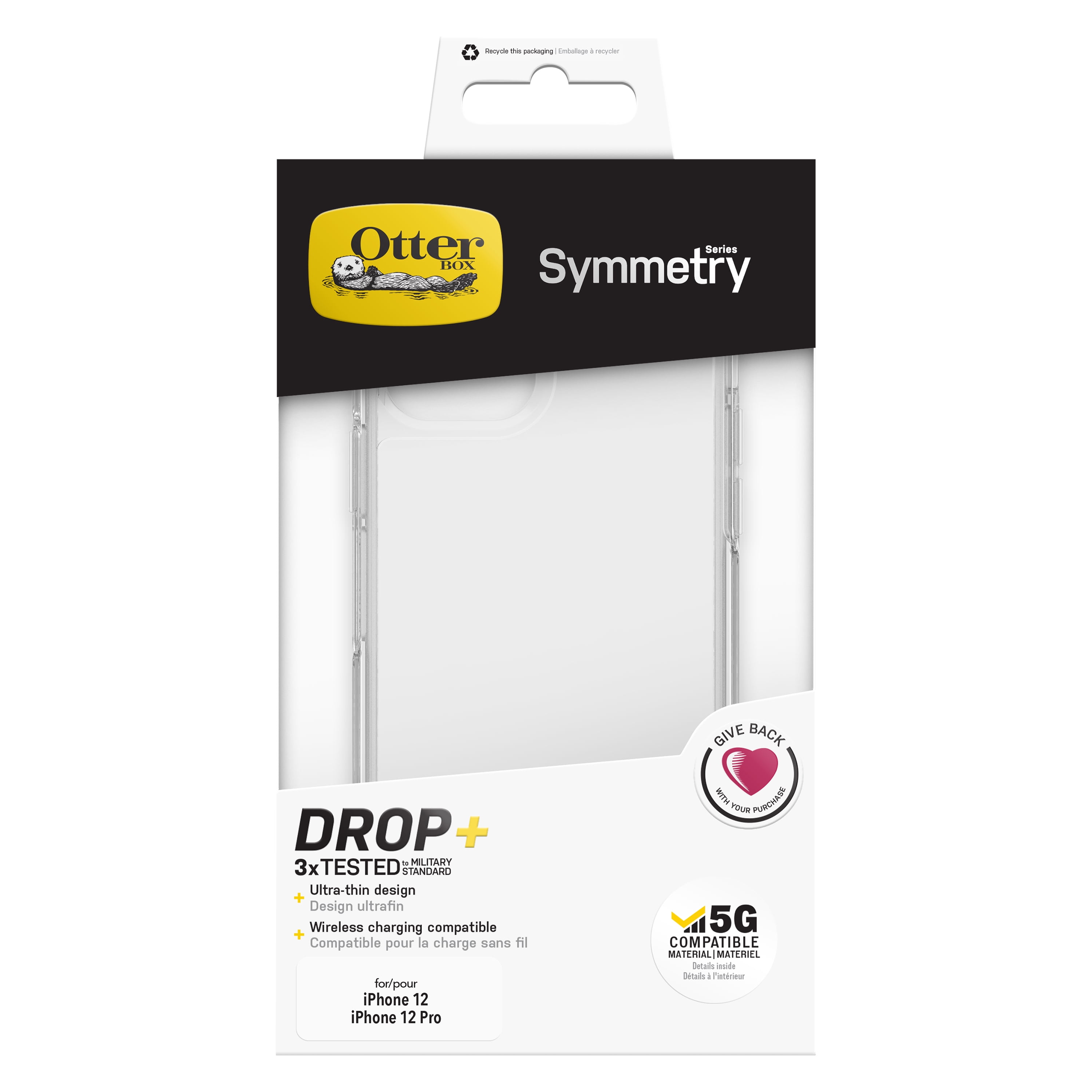 OtterBox Symmetry Series Clear Case for Apple iPhone 12 and iPhone 12 Pro - Clear