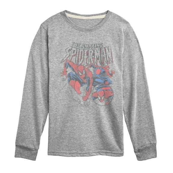 Spider-Man - Spider-Man Web Circle - Youth Boys Long Sleeve Graphic T-Shirt