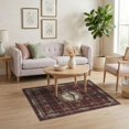 thumbnail image 3 of ODIKA 4'x6' Washable Area Rug Fishing Cabin Plaid Border Lake Tackle Motif Vintage Angler Fish Flowing Dynamic for Home Office, Under Desk, Non-Slip Chair-Friendly, Flatwoven, 3 of 7