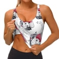 thumbnail image 4 of Kdxio Cute Poodle Dog Print Workout Crop Tank Top for Women Racerback Yoga Tank Tops Athletic Sports Shirts Exercise Undershirts, 4 of 9