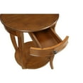 thumbnail image 4 of ACME Alysa Wooden Round End Table with Bottom Shelf in Walnut, 4 of 5