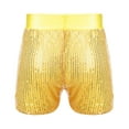 thumbnail image 2 of Yartina Kids Girls Sequins Dance Shorts Hip Hop Jazz Dance Performance Costume Athletic Sports Gym Gold L, 2 of 7