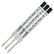 Pack of 3 - Schmidt 9000 easyFLOW M Ballpoint Refill- Black Ink (Medium Tip 0.7mm)