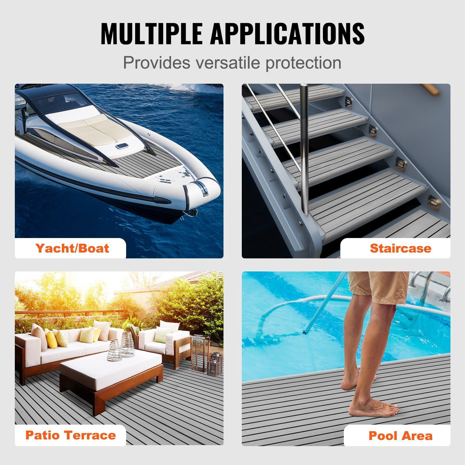 EVA Foam Boat Decking 94.5 x 35.4 Inch Non Slip Self Adhesive Marine Carpet for Boats Yacht Pontoon Kayak Flooring 23.2 sq ft