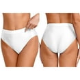 thumbnail image 6 of IEFIEL Womens Glossy Solid Color Briefs Swimming Bottoms Pool Party Sunbathing Underwear White XXL, 6 of 7