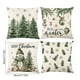 thumbnail image 3 of Juego de 4 fundas de almohada navideñas | Estampado de Papá Noel, muñeco de nieve y árbol de Navidad | Decoración navideña de poliéster de 45 x 45 cm | Fundas de cojín para dormitorio y sala de estar, 3 of 5
