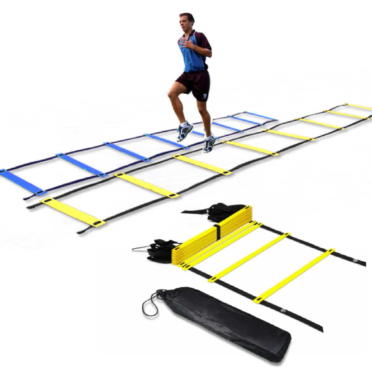 and Exercise Drill Equipment Workout LAD What A Premium Fixed Rung Agility Ladder Training 