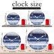 thumbnail image 2 of Reloj de pared de madera de playa rural - Reloj de pared con diseño vintage de veta de madera azul, circular y silencioso, 2 of 6