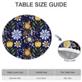 thumbnail image 6 of Pioneer Flower Floral Print Pattern Round Fitted Tablecloth with Elastic Edge,Dining Table Cover Waterproof,Outdoor Round Tablecloth for Camping,Dining,Indoor and Outdoor, 6 of 7