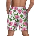 thumbnail image 4 of Uemuo Rose Flowers Pattern Mens Swim Trunks Quick Dry Board Shorts with Mesh Lining, Stretch Beach Shorts Quick Dry No-Chafing Board Shorts-XX-Large, 4 of 9