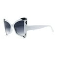 thumbnail image 6 of Womens Thick Plastic Oversized Cat Eye Butterfly Fashion Sunglasses White - Smoke, 6 of 8