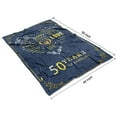 thumbnail image 5 of Gifts for 50th Anniversary Blanket, 50th Golden Wedding Anniversary Couple Gifts for Dad Mom Grandparents-Blanket for Couples, Valentine, Birthday, Soft and Cozy Throw Blanket 40x50 Inch, 5 of 6