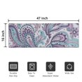 thumbnail image 5 of Purple and Teal Paisley and Floral Pattern Door Rugs,Washable Non Slip Door Mats Indoor,Decorative Door Mats,Entry Mat Indoor for Entrance,Bedroom,Kitchen,Bathroom,16"x47", 5 of 6