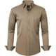 thumbnail image 1 of J.VER Camisas de vestir para hombre, camisa formal de manga larga, elástica, sin arrugas, informal, con botones, 1 of 4