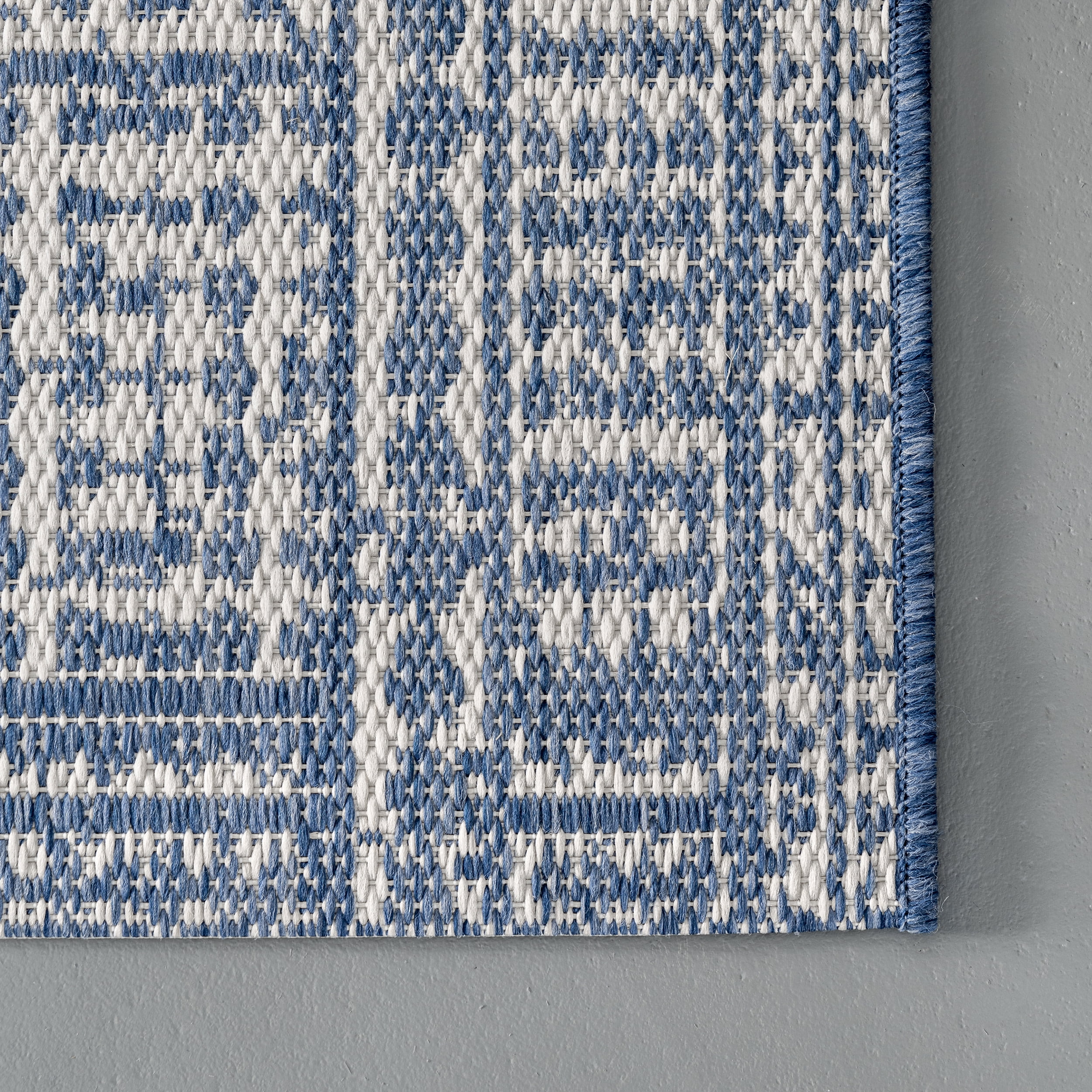 nuLOOM Rana Border Indoor/Outdoor Area Rug, 8' 6" x 12', Blue