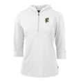 thumbnail image 2 of Women's Cutter & Buck White Grambling Tigers Vault Virtue Eco Pique Recycled Half-Zip Pullover Hoodie, 2 of 3