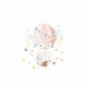 thumbnail image 4 of A set of Wall Stickers, hot air balloon flowers clouds elephant wall decoration for living room office bedroom kitchen Removable Stickers, 4 of 4