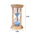 thumbnail image 3 of Wuztai Hourglass Sand Timer, Decorative Wood Sand Clock for Tooth Brushing Cooking, Tabletop Hour Glass, 3 of 7