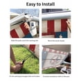 thumbnail image 7 of 4th of July RV Awning Sun Shade Screen 9'X7' Rustic American Barn Star Stripes Mesh Sunscreen Wood Grain Awning Shade Screen with Zipper UV Blocker Completed Kits for RV Motorhome Camper, 7 of 7